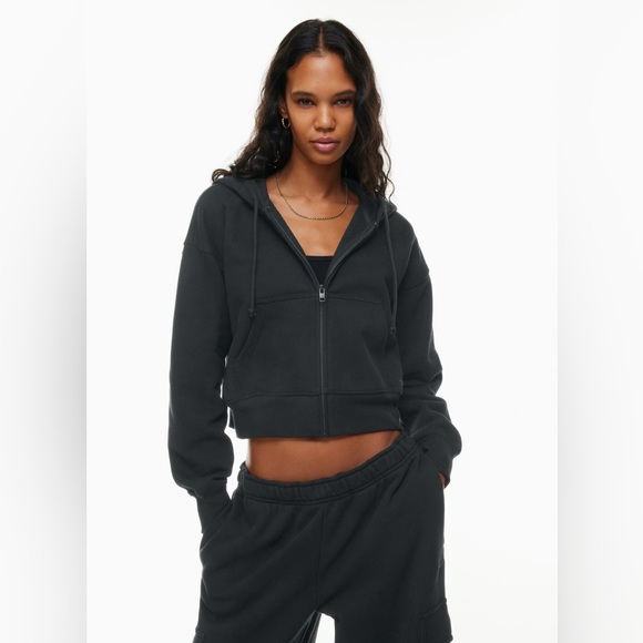 TNA Sweaters - TNA Cozy Sweatfleece Boyfriend Boxy Zip Hoodie